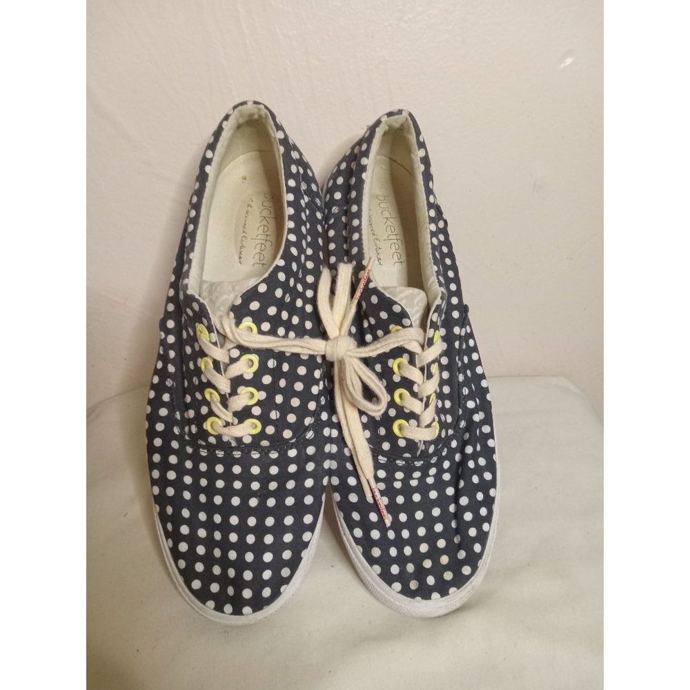 Bucketfeet Polka Dot Sneakers Ladies Size 8 Classic Summer Pattern Fun